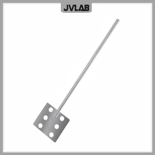 Paddle Stirrer 304 Stainless Steel Paddle Stirrer Fan Type Stir Shaft Length 350mm Diam. 80*70mm Use For Gentle Mixing Stratify