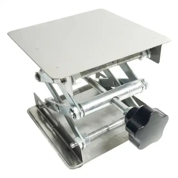 Lab Lifter Manual Elevating Work Platform 100*100mm Lab Scissor Platform Lift