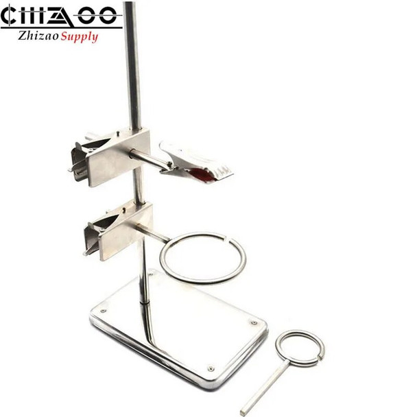 Laboratory Stainless Steel Iron Stand Support 60cm Chemical Experiment Instrument Support Test Tube Bracket