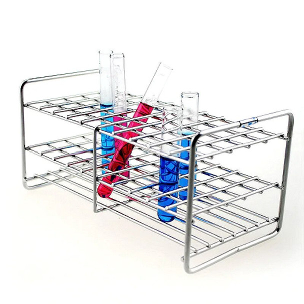 Wire Professional Test Tube Rack Stainless Steel Suitable tube diameter 26mm/27mm/28mm/29mm/30mm/31.5mm/ 50 holes