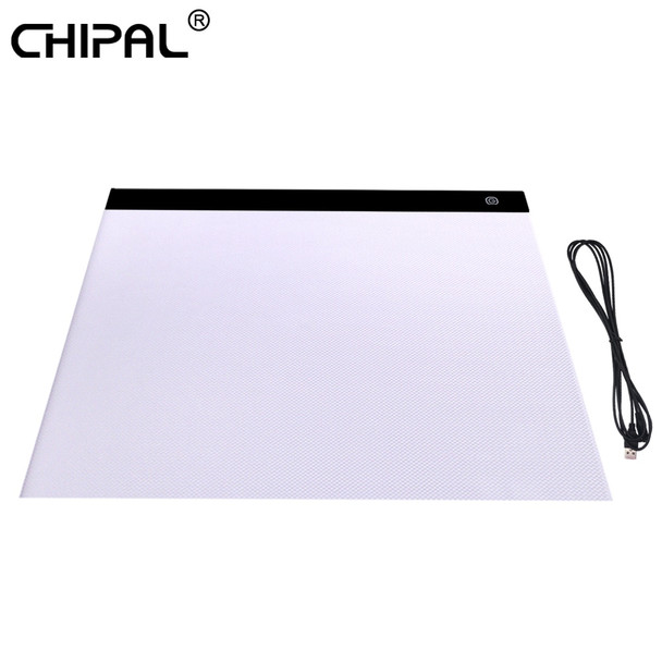 CHIPAL A3 LED Drawing Tablet Diamond Painting Writing Table Digital Tracing Copy Board Level Dimmable Graphic Art Light Pad
