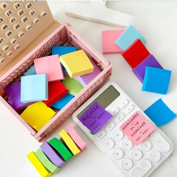 1100 Sheets Colored Sticky Notes Scrapes Stickers Paper Colorful Notepad Writing Pads School Stationery Office Supplies