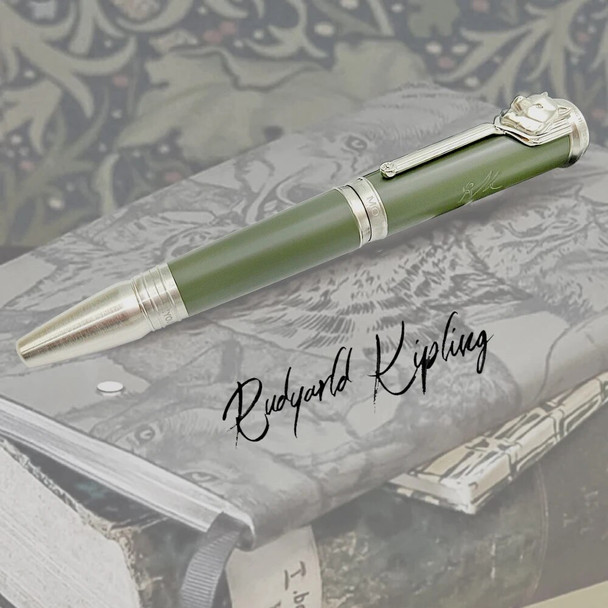 Writer Edition Rudyard Signature With MB Serial Number Ballpoint Pen Writing Smooth Stationery Embossed Wolf Head