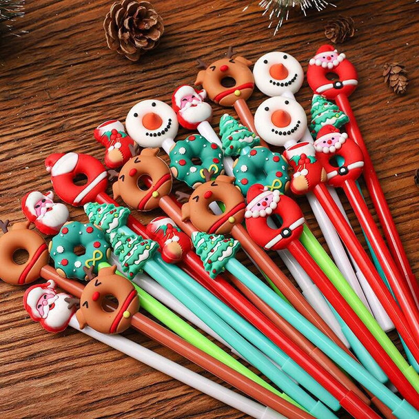 100Pcs Christmas Gel Ink Pen Novelty Christmas Rollerball Pens Black Gel Ink Christmas Pen Christmas Cartoon Gel Ink Pens