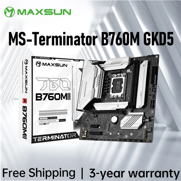MAXSUN Motherboard Terminator B760M GKD5 support Intel 14/13/12th CPU DDR5 M.2 PCIEX16 5.0 Computer components