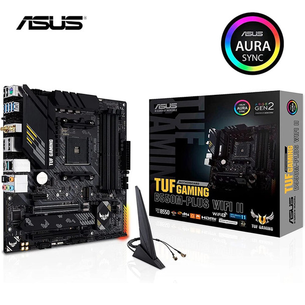 AMD TUF GAMING B550M PLUS (WI-FI) II Micro-ATX B550M Motherboard DDR4 4600 MHz 128G Mining Set AM4 Support AMD Ryzen CPU