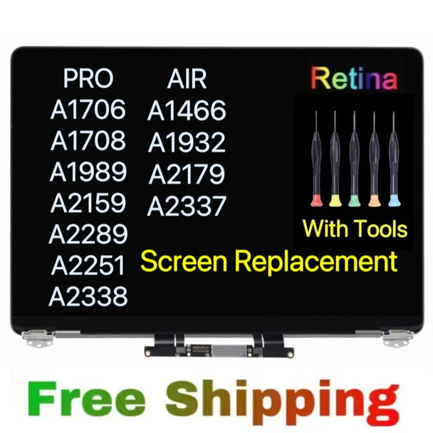 New for Macbook Retina 13" A1706 A1708 A1989 A2159 A2251 A2289 A1932 A2179 A2337 A2338 A1466 Laptop LCD Screen Display Assembly