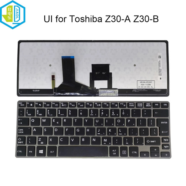 UI English Laptop Backlit keyboard For Toshiba Portege Z330 Z30T Z30T-A Z30-A Z30T Z30-B Z30-C backlight replacement keyboards