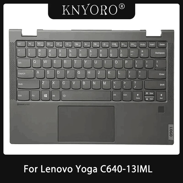 New Origianl US keyboard For Lenovo Yoga C640-13IML Palmrest Upper Cover with Replacement Laptop Keyboard Backlight Touchpad