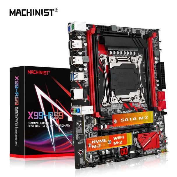 MACHINIST X99 Motherboard LGA 2011-3 Support Xeon E5 2640 V3 2667 V4 CPU DDR4 ECC RAM and Desktop Memory SSD M.2 M-ATX E5 RS9