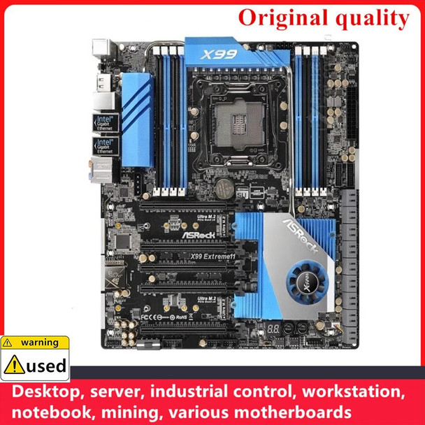 Used For ASRock X99 Extreme11 Motherboards LGA 2011-3 V3 DDR4 ATX For Intel X99 Overclocking Desktop Mainboard SATA III USB3.0