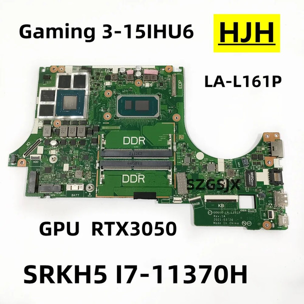 FOR Lenovo IdeaPad Gaming 3-15IHU6 Laptop Motherboard G0G10 LA-L161P, CPU I7-11370H GPU: RTX3050 4G (G20N-P0-A1) DDR4 100% Test