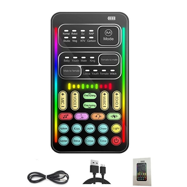 Live Sound Card External Micro USB Headset Microphone Live Broadcast Sound Card for Mobilephone Computer PC .