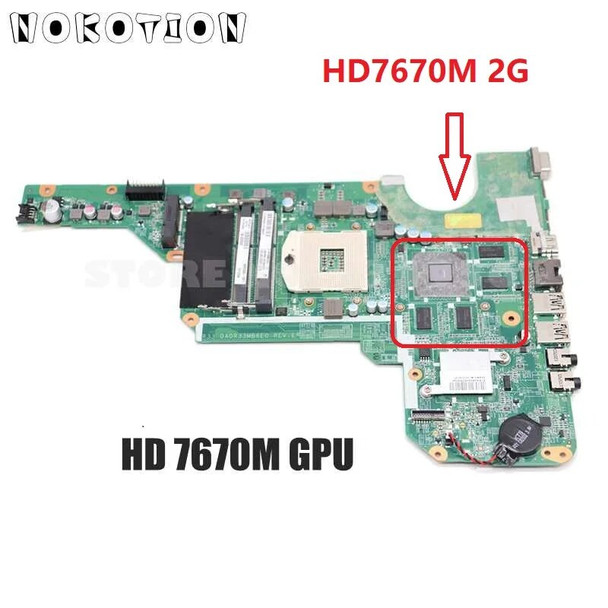 NOKOTION 680569-501 680569-001 680570-001 680570-501 For HP Pavilion G4 G4-2000 G6 G6-2000 G7 G7-2000 Laptop Motherboard HD7670M