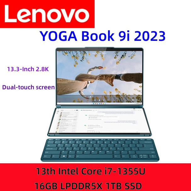 Lenovo YOGA 2023 Book 9i Dual Screen touch Laptop i7-1355U/13.3-inch/16GB/1T SSD/Integrated Graphics Notebook