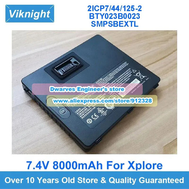 Genuine SMPSBEXTL Battery 7.4V 8000mAh 59.2Wh BTY023B0023 2ICP7/44/125-2 For Xplore IX101B2 Xslate B10 Laptop Battery