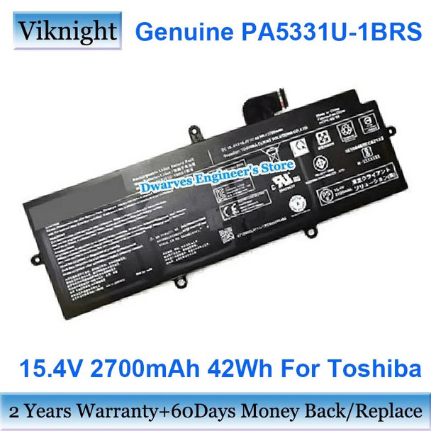 Genuine PA5331U-1BRS Battery 15.4V 42Wh For Toshiba Dynabook Portege A30-E Tecra A40-e Portege X30L-G Series Laptop 2700mAh