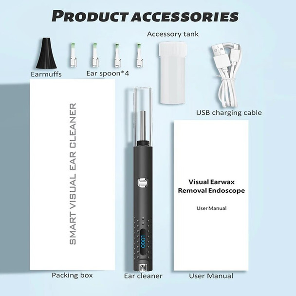 Smart Visual Ear Cleaner Otoscope With WiFi Camera Ear Pick Personal Health Care Ear Wax Removal Tool Endoscope Ear Cleanser Smart Visual Ear Cleaner Otoscope With WiFi Camera Ear Pick Personal Health Care Ear Wax Removal Tool Endoscope Ear Cleanser
