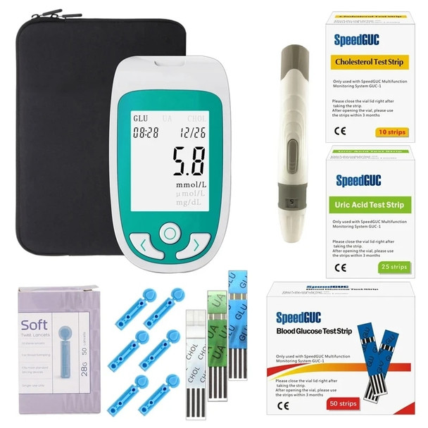 Meawsom 3 In 1 Multi-function Blood Glucose Monitor Cholesterol Uric Acid Meter Glucometer Diabetes Gout Sugar Test Strips Meawsom 3 In 1 Multi-function Blood Glucose Monitor Cholesterol Uric Acid Meter Glucometer Diabetes Gout Sugar Test Strips