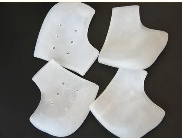 Silicone Heel Socks Foot Skin Care Protector White Beige 2 Styles 2 Colors jk17