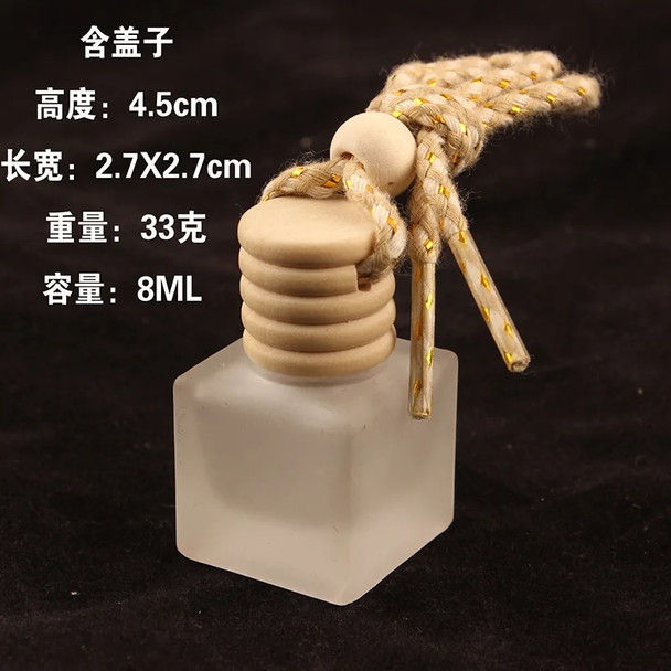 10/30/50pcs Empty Car Perfume Aroma Diffuser Frosted Glass Hanging Bottle Fragrance Air Freshener Auto Interior Accessory