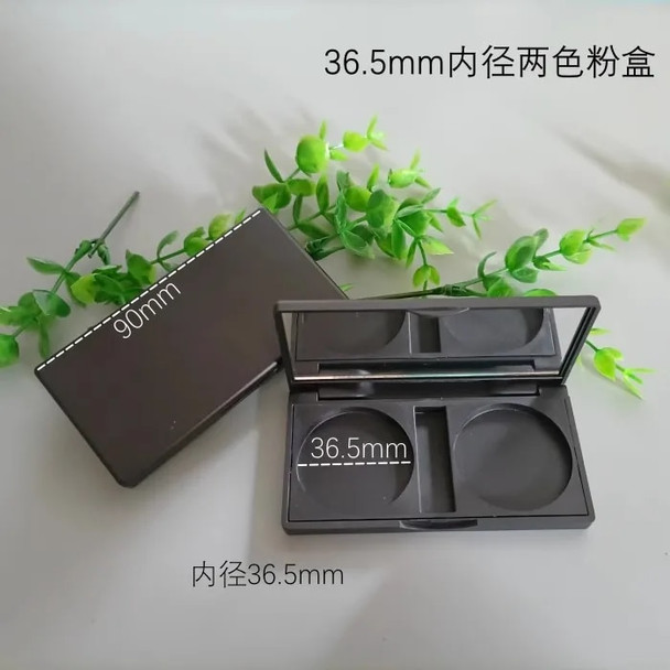 36.5mm Empty Cosmetic Highlights Container Matte Black Eyeshadow mirror Case Concealer Accessory Lipstick Lip Balm Tools