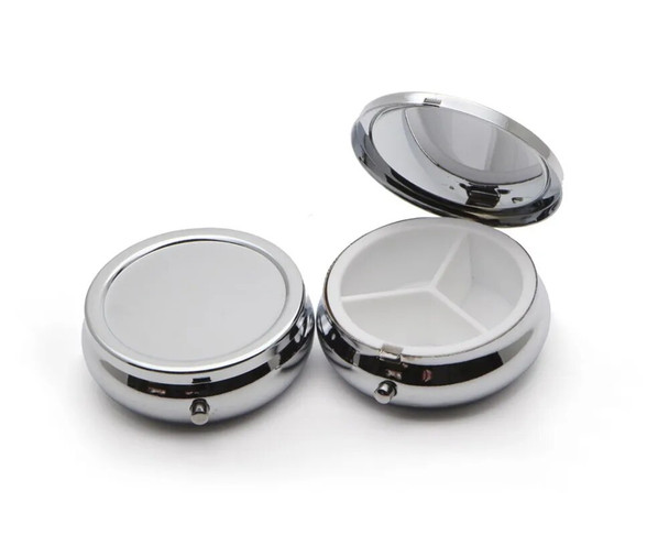 Round Pocket Pill Boxes Cases Personalization Purse Medicine Organizer Container 1000pcs/lot