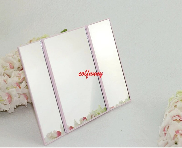 100pcs/lot Portable Fashion LED Screen travel Vanity Mirror Folding Table Lights Luminous Professional Cosmetic Makeup Mirror