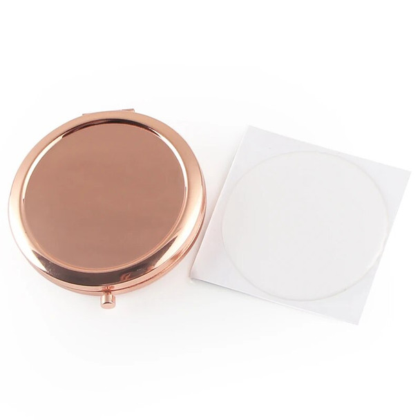 Rose Gold compact Mirror Comes with 58 mm Epoxy Sticker DIY set