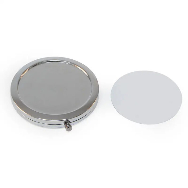 High Quality Portable Compact Blank Sublimation Metal Cosmetic Mirror 100/Lot