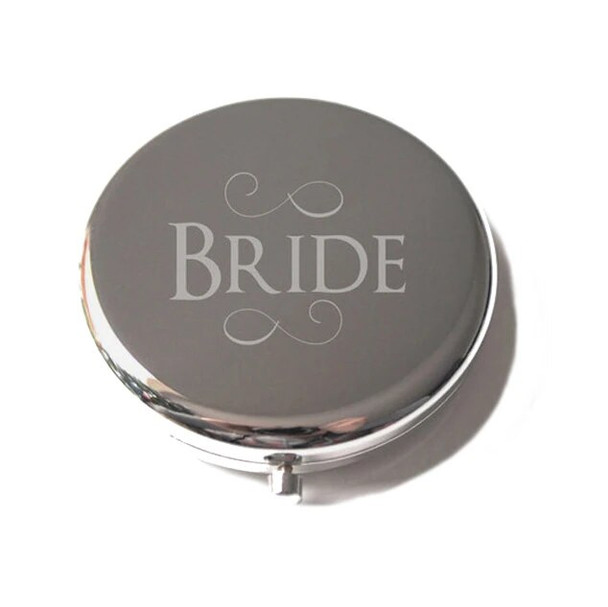 Personalized compact mirrors bridesmaid gift free custom engraving pocket magnifying mirror 500PCS/LOT #18305-1
