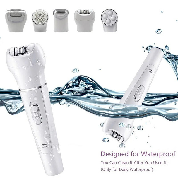 Beauty device 5 in 1 Rechargeable facial cleansing Electric Face care massager Portable face massage kit for home travel use