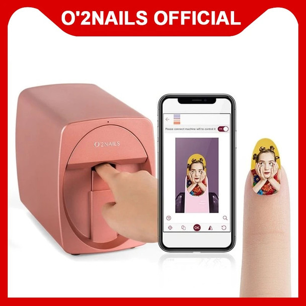 O2NAILS Smart Nail Printer M1 Intelligent Portable Nail Printing Machine for Home Use Out Door Sevice