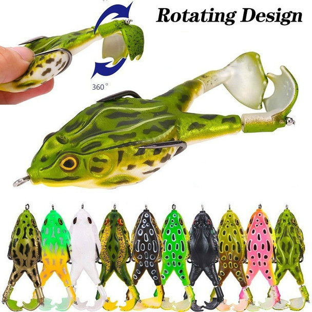 Double Propeller Frog Soft Baits Shad Soft Lure Jigging Fishing Lure Bait Prop Topwater Catfish Silicone Artificial Wobblers