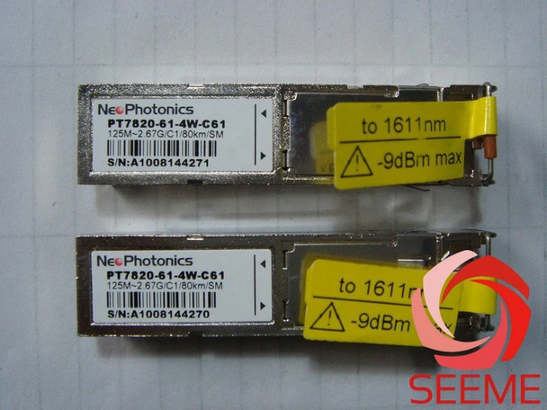 NeoPhotonics PT7820-61-4W-C61, 125M-2.67G 80km Fiber Optic Equipment Module