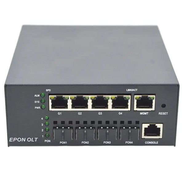Mini EPON OLT Fiber Optic Equipment Passive Optical Network Security System 4-Port OLT+4 EPON Optical Modules Free Shipping