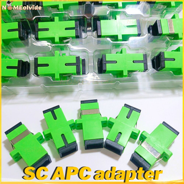 SC APC Adapter Connector Simplex SM Single Mode Plastic Fiber Optic Adapter Free Shipping Adapter Fibra Optical FTTH