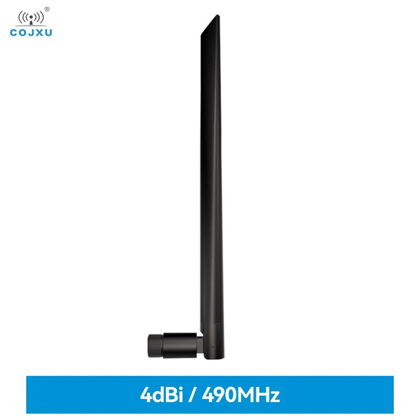 COJXU 4dBi 490MHz Rubber Antenna SMA-J 20w TX490-JKD-20P Long Communication Distance for Lora Module Modem BLACK