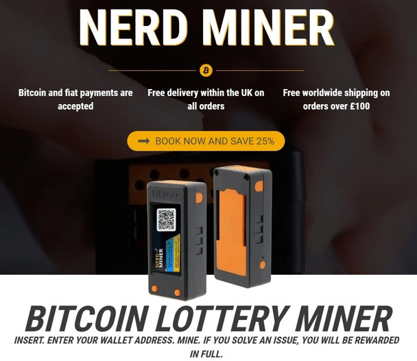 NerdMiners V2 T Display S3 Bitcoin BTC Solo Lottery Miner 56 KH/s Crypto Nerd miner