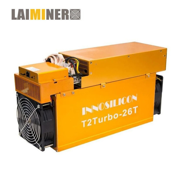 Used BTC Innosilicon T2T 26T Miner Bitcoin Mining Machine PSU Included Blockchain Hashrate Power Dissipation 2100W