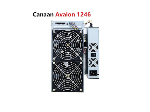 New Canaan Avalon 1246 83TH Bitcoin Miner Asic Miner 3155W Crypto Mining Machine With Original Power Supply