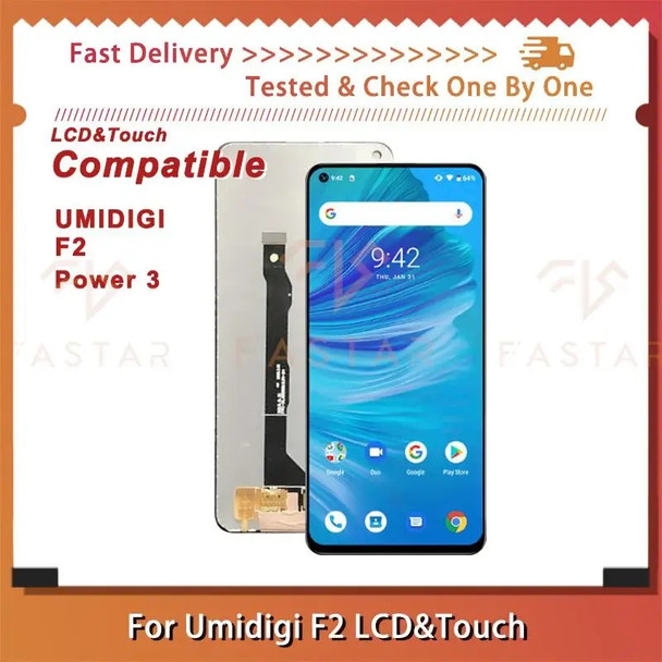 6.53"Tested For Umidigi F2 Power 3 LCD Display Touch Digitizer Assembly Replacement mobile phone Screen umidigi power3 F2 lcd