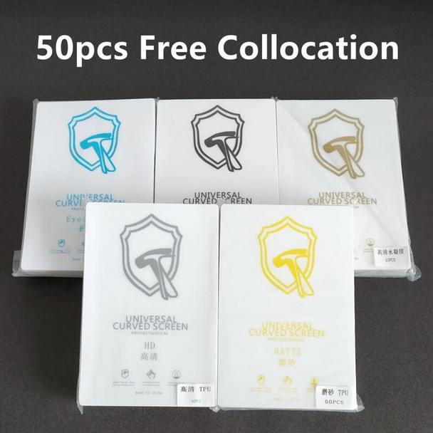 50pcs HD Hydrogel Film For All Mobile Phone LCD Screen Protector For Blade Cutting Machine High Quality Matte/Anti Blue-Ray TPU