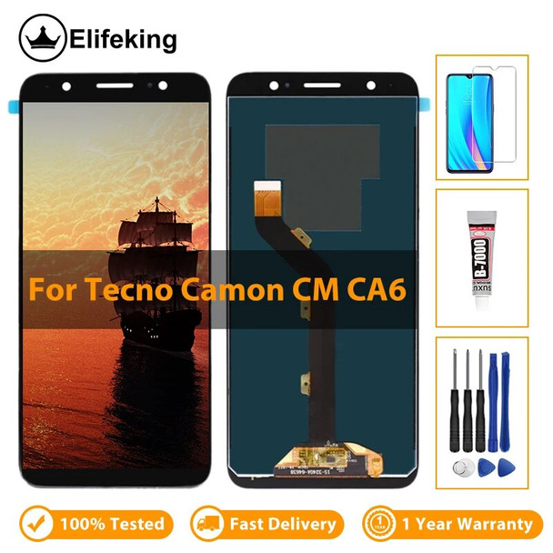 LCD For Tecno Camon CM / CA6 Display Touch Screen Digitizer Mobile Phone Assembly Replacement Parts With Free Tools 100% Tested