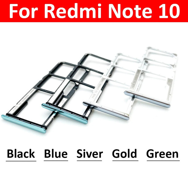 10Pcs/lot, SIM Card Tray Slot Holder Adapter Accessories For Xiaomi Redmi Note 10 Hongmi Smart Phone Frames Mobile Housings