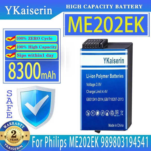 YKaiserin Battery 8300mAh For Philips ME202C 453564509341VM ME202EK 989803194541 Mobile Phone Batteries