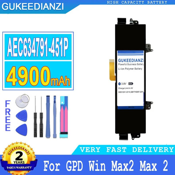 4900mAh High Capacity Mobile Phone Battery AEC634791-451P AEC634791451P For GPD Win Max2 Max 2 Smartphon Batteries