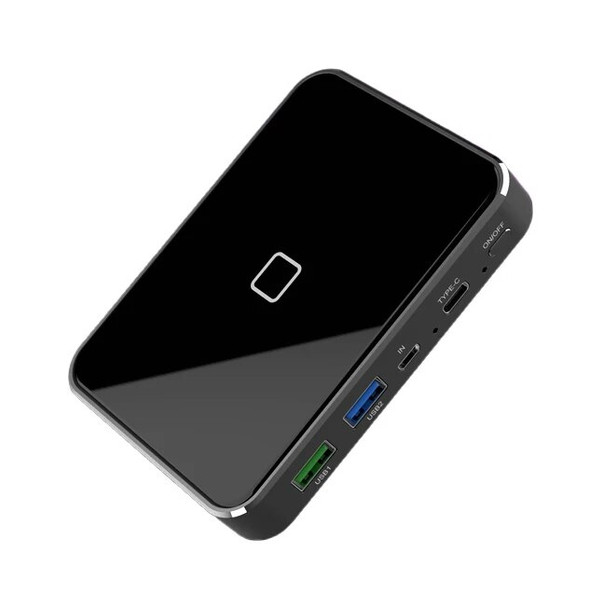 RIY 3Ways PD 18W QC 3.0 Qi 10W Wireless Charger 1Hr Quick Charge 10000MAH Graphene Power Bank for Mobile Phone