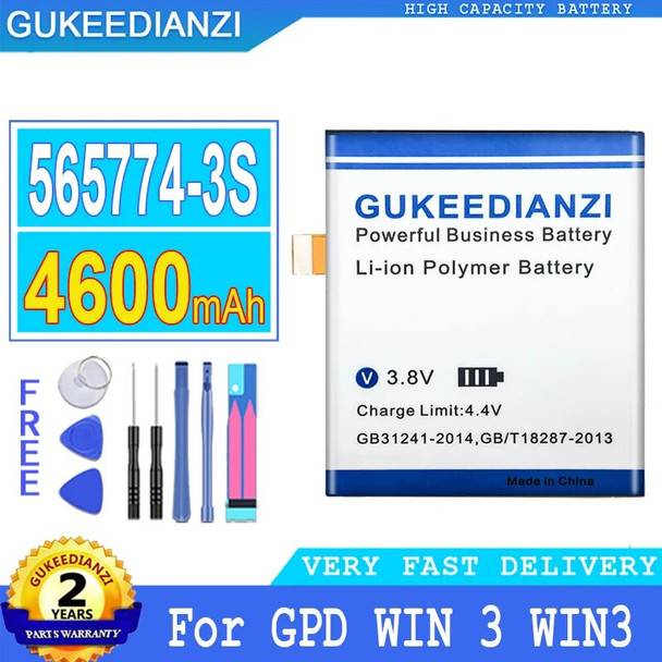 4600mAh High Capacity Mobile Phone Battery 565774-3S 5657743S For GPD WIN 3 WIN3 Smartphon Batteries