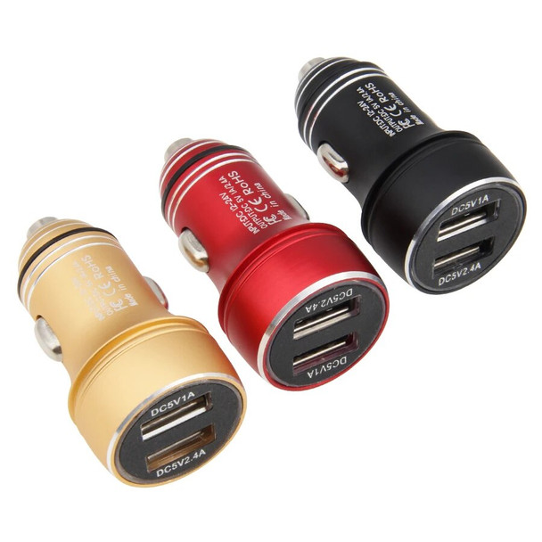 300pcs Dual USB Charger For Mobile Phone Tablet Universal Charger 1 + 2.1A Car-Charger Car Phone Charger Adapter in Car